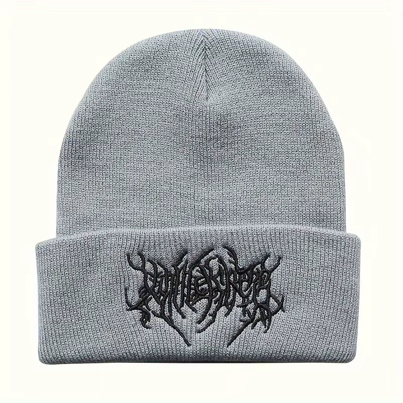 Warm Women Men Winter Beanies Hats Gothic Street Punk Knitted Bonnet Caps 100% Cotton Fashion Keep Warm Skullies Beanies Hats