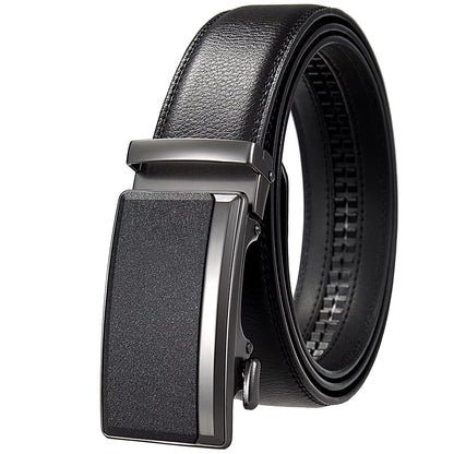 Men'S Leather Belts Fashion Automatic Buckle Cowskin Male Belt Luxury Designer Black Brown 3.5Cm plus Size 130 140 150 160 170Cm