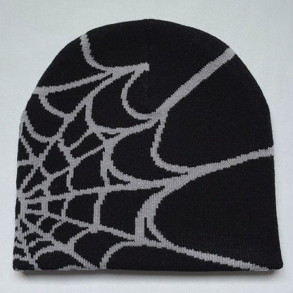 Four Seasons Men'S and Women'S Universal Y2K Knit Hat Spider Web Riding Outdoor Sports Fashion Hat