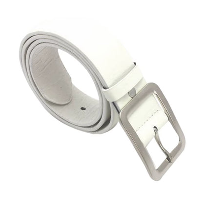 2025 Square Pin Buckles Belts Men Silver Buckle Leather Belts for Jeans Retro Wild Belts for Men Waistbands Students Strap