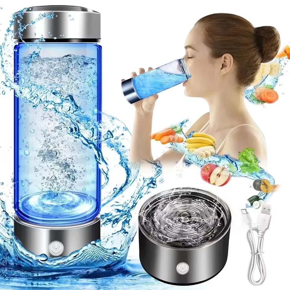 Hydrogen-Rich Water Cup Portable Water Cup New USB Rechargeable Water Cup High Borosilicate Electrolytic Hydrogen Water Cup