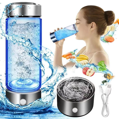 Hydrogen-Rich Water Cup Portable Water Cup New USB Rechargeable Water Cup High Borosilicate Electrolytic Hydrogen Water Cup