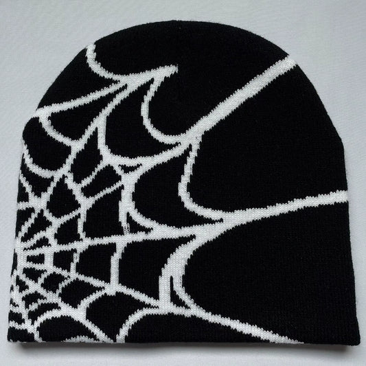 Four Seasons Men'S and Women'S Universal Y2K Knit Hat Spider Web Riding Outdoor Sports Fashion Hat