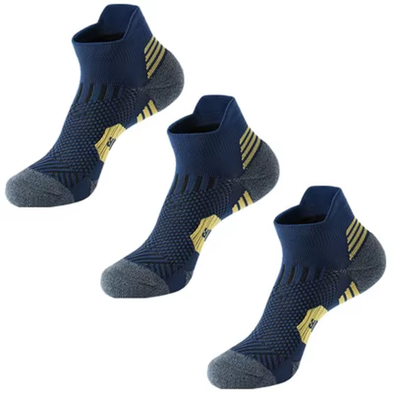 3Pair Professional Fitness Sports Socks Towel Bottom Non-Slip Running Socks Men Women Short Quick-Drying Basketball Training Sox