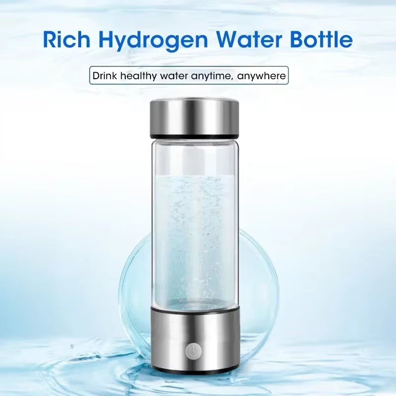 Hydrogen-Rich Water Cup Portable Water Cup New USB Rechargeable Water Cup High Borosilicate Electrolytic Hydrogen Water Cup