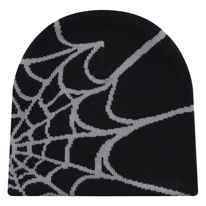Four Seasons Men'S and Women'S Universal Y2K Knit Hat Spider Web Riding Outdoor Sports Fashion Hat