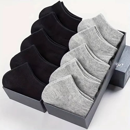 10/20/40 Pairs Men'S Boat Socks Business Sport Sweat Absorption Mature Summer Autumn Solid Color Versatile Ankle Socks