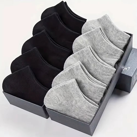 10/20/40 Pairs Men'S Boat Socks Business Sport Sweat Absorption Mature Summer Autumn Solid Color Versatile Ankle Socks