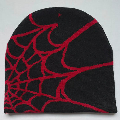 Four Seasons Men'S and Women'S Universal Y2K Knit Hat Spider Web Riding Outdoor Sports Fashion Hat