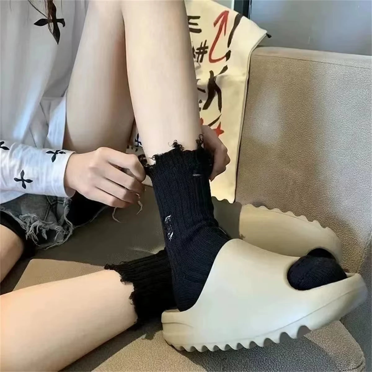 5 Pairs Teddy Bear Ankle Socks, Comfy Cute Crew Short Socks, Women'S Stocking & Hosiery