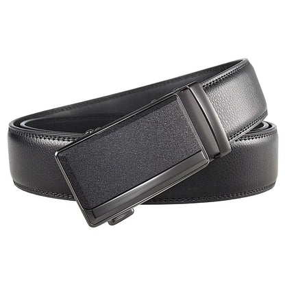 Men'S Leather Belts Fashion Automatic Buckle Cowskin Male Belt Luxury Designer Black Brown 3.5Cm plus Size 130 140 150 160 170Cm