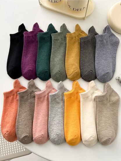 5 Pairs Teddy Bear Ankle Socks, Comfy Cute Crew Short Socks, Women'S Stocking & Hosiery