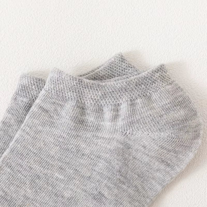 10/5 Pairs of Colored Cotton WOMEN'S Short Socks, Ankle Breathable Mesh Sports Socks, Summer Casual Solid Color Boat Socks