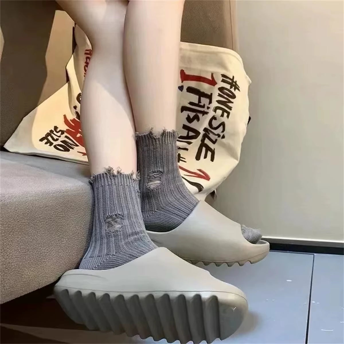 5 Pairs Teddy Bear Ankle Socks, Comfy Cute Crew Short Socks, Women'S Stocking & Hosiery