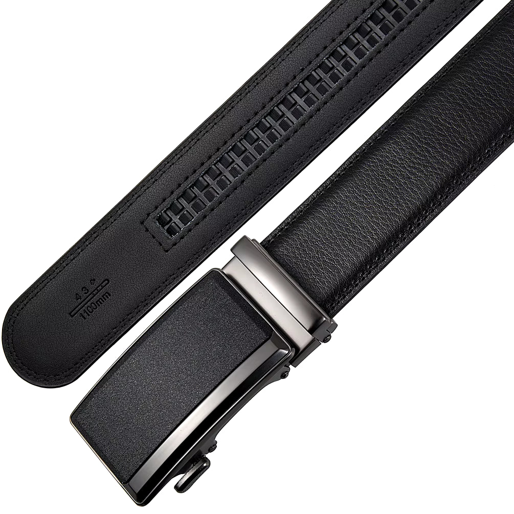 Men'S Leather Belts Fashion Automatic Buckle Cowskin Male Belt Luxury Designer Black Brown 3.5Cm plus Size 130 140 150 160 170Cm
