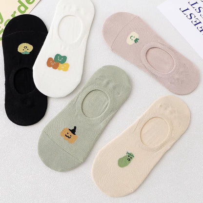 5 Pairs Teddy Bear Ankle Socks, Comfy Cute Crew Short Socks, Women'S Stocking & Hosiery