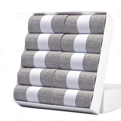 5/10 Pairs Men'S Cotton Blend Socks Black Business Men Socks Soft Breathable Summer Winter for Male Socks plus Size (6.5-14)