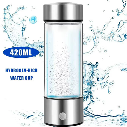 Hydrogen-Rich Water Cup Portable Water Cup New USB Rechargeable Water Cup High Borosilicate Electrolytic Hydrogen Water Cup